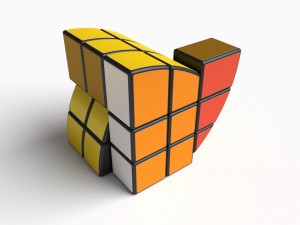 8x rare rubik cube puzzles set 3D Model