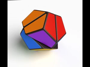 8x rare rubik cube puzzles set 3D Model