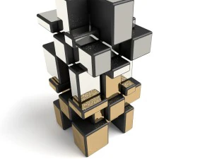8x rare rubik cube puzzles set 3D Model