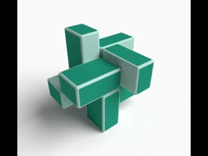 8x rare rubik cube puzzles set 3D Model