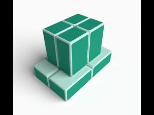 8x rare rubik cube puzzles set 3D Model
