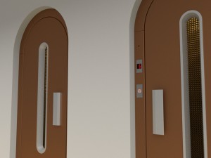 3d european vintage elevator - arched model 3Dモデル