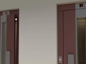 2x people lift cargo elevator 3D Model