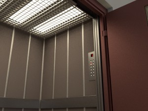 2x people lift cargo elevator Model 3D