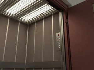 2x people lift cargo elevator 3D Model