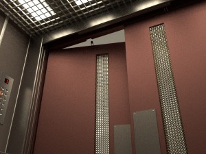 2x people lift cargo elevator Model 3D