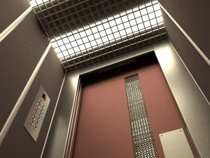 2x people lift cargo elevator 3D Model