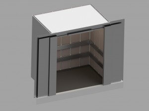 2x people lift cargo elevator Model 3D