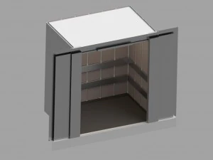 2x people lift cargo elevator 3D Model