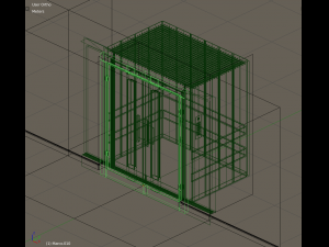 2x people lift cargo elevator Model 3D