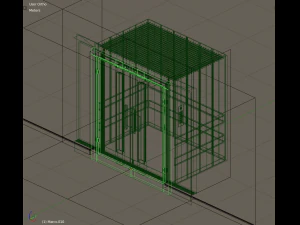 2x people lift cargo elevator 3D Model