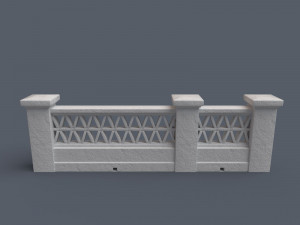 mediterranean bricks fences Modelo 3D