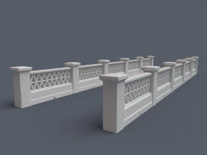 mediterranean bricks fences 3D Model