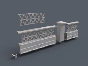 mediterranean bricks fences 3D Model