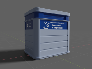 paper recycling container pbr 3D Model