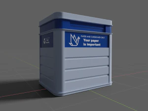 paper recycling container pbr 3D Model