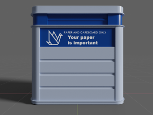 paper recycling container pbr 3D Model