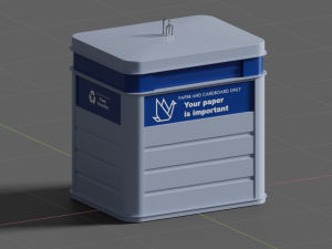 paper recycling container pbr 3D Model