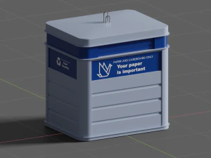 paper recycling container pbr 3D Model