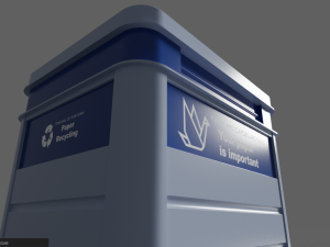 paper recycling container pbr 3D Model
