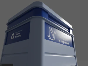 paper recycling container pbr 3D Model