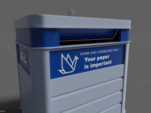 paper recycling container pbr 3D Model