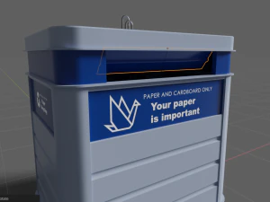 paper recycling container pbr 3D Model