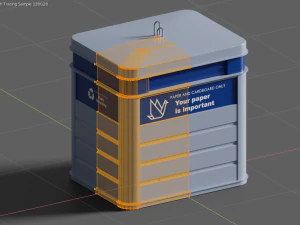 paper recycling container pbr 3D Model