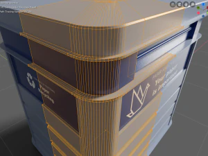 paper recycling container pbr 3D Model