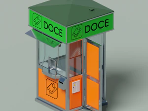 chiosco stradale per informazioni o biglietti Modello 3D