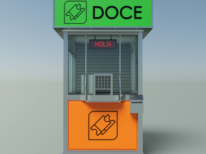information or tickets street kiosk Modèle 3D