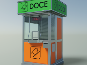 information or tickets street kiosk Modèle 3D