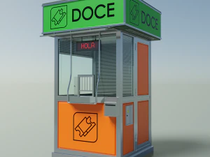 information or tickets street kiosk 3D Model