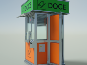 information or tickets street kiosk Modèle 3D