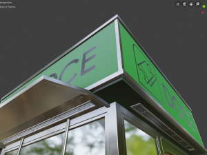 information or tickets street kiosk Modèle 3D