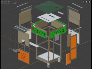 information or tickets street kiosk 3D Model
