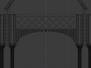 metal garden gazebo pavilion pbr 3D Model