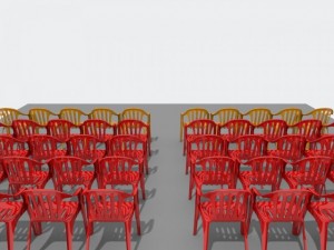 pvc garden chairs and table Modello 3D