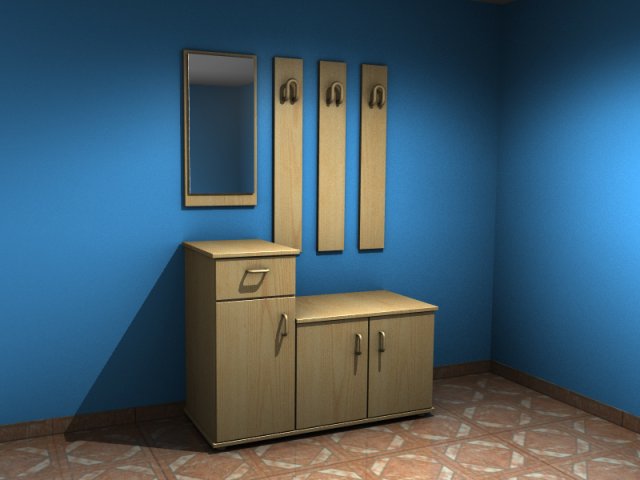 hall furniture Modelo 3D .c4d .max .obj .3ds .fbx .stl .blend 