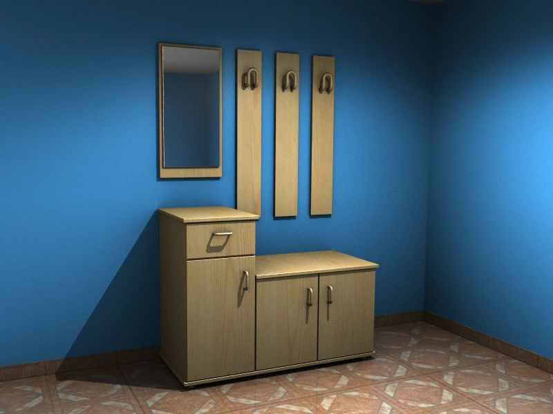 hall furniture 3D Model .c4d .max .obj .3ds .fbx .stl .blend