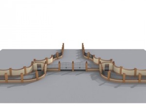 fences building set Model 3D