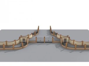 fences building set 3D Model