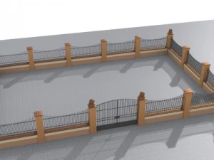 fences building set 3D Model