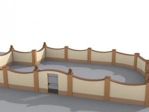 fences building set 3D Model