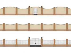 fences building set 3D Model