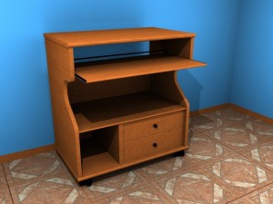 computer desk Modelo 3D