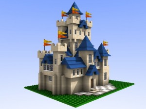 toy bricks compatible building castle 3D मॉडल