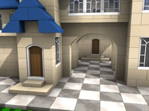 おもちゃのレンガと互換性のある建物の城 3Dモデル