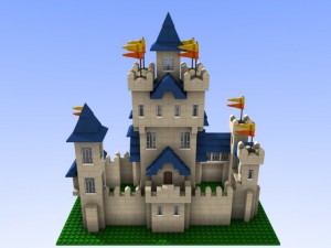 toy bricks compatible building castle 3D मॉडल