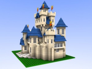 toy bricks compatible building castle 3D मॉडल